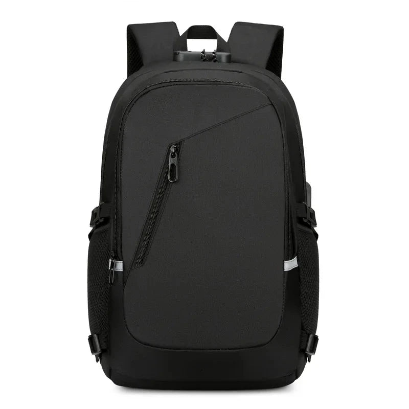 mochila anti furto com codigo preta