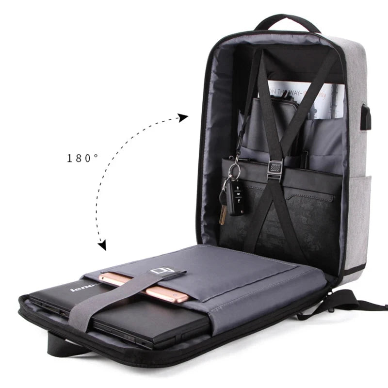 mochila anti roubo com usb trabalho