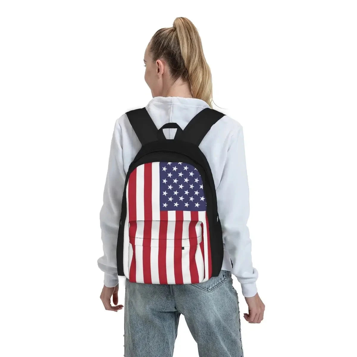 Mochila Bandeira dos Estados Unidos feminina