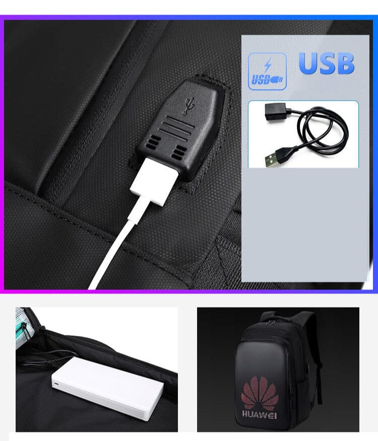 Mochila usb Ecrã LED
