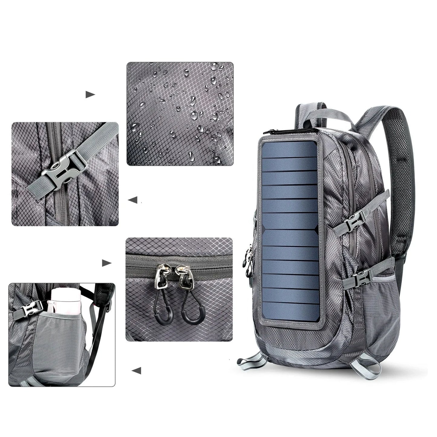 Mochila com usb Painel Solar