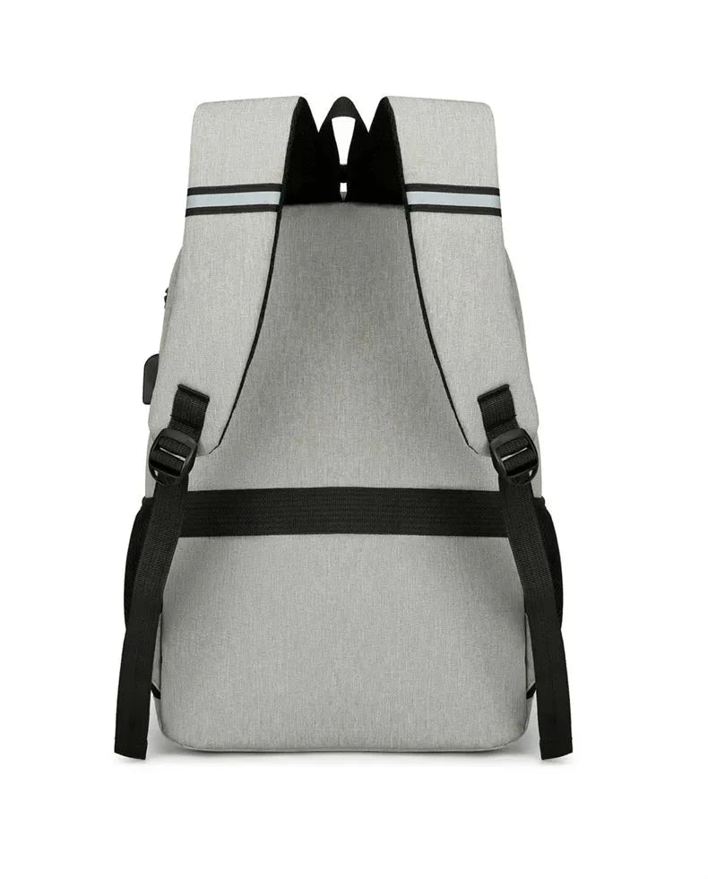 mochila com parte termica cinza