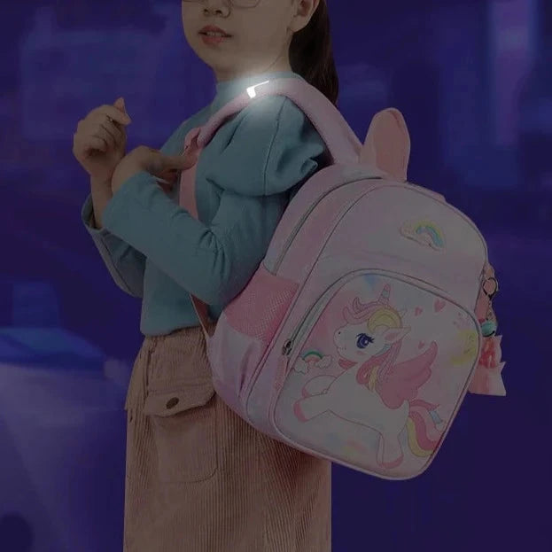 mochila crianca unicornio escolar