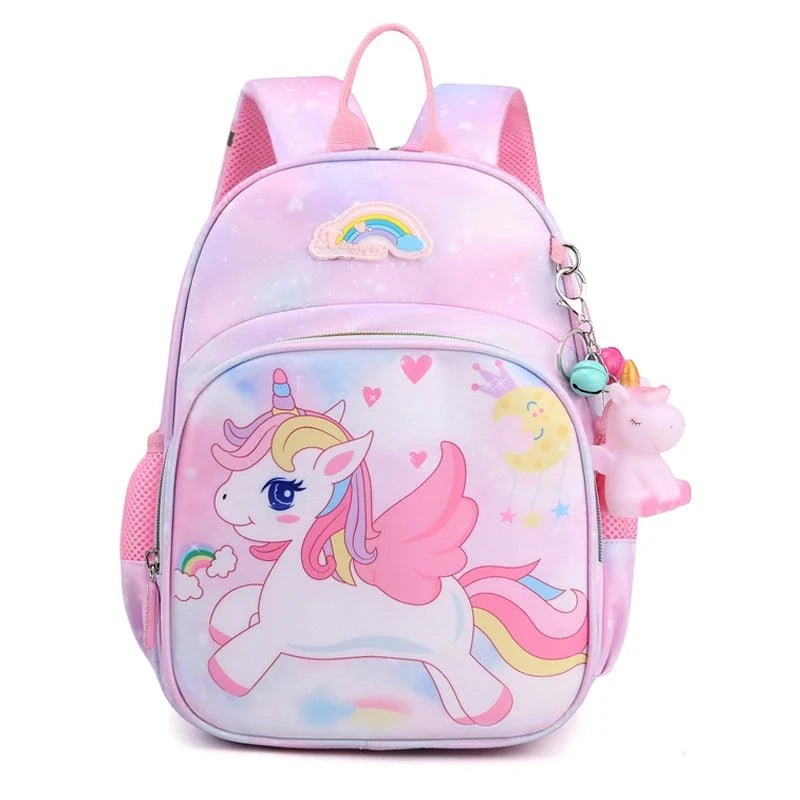 mochila crianca unicornio rosa