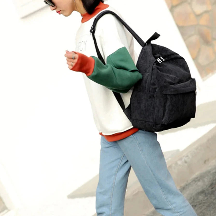Mochila escolar de Veludo feminina