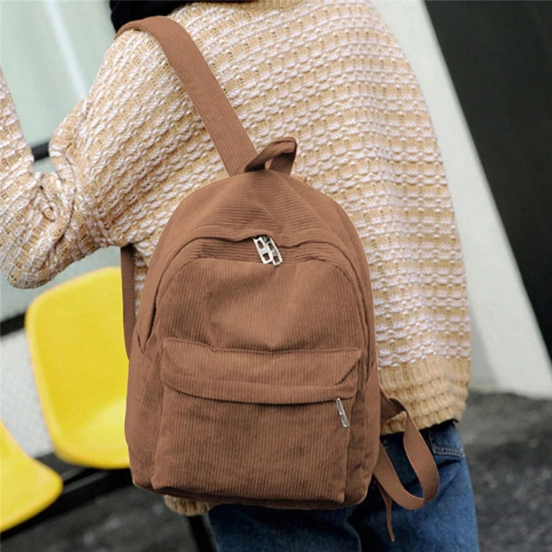 Mochila de Veludo Escolar feminina
