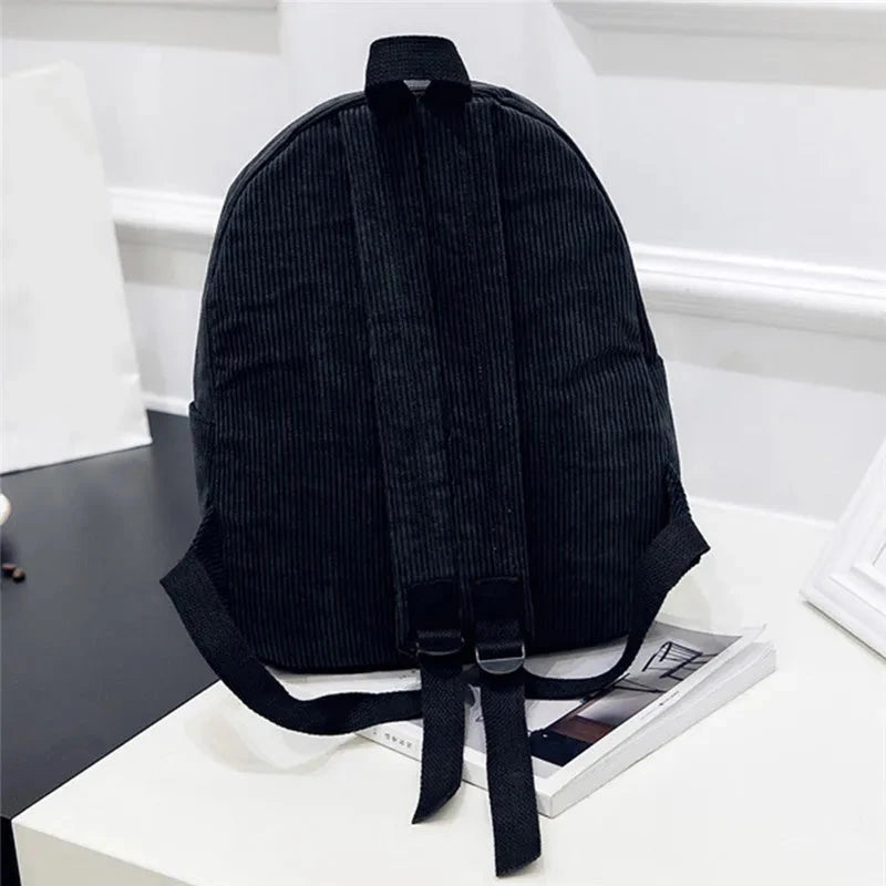 Mochila de Veludo Escolar preto