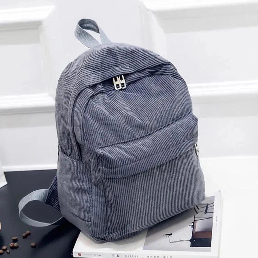 Mochila escolar Veludo côtelé