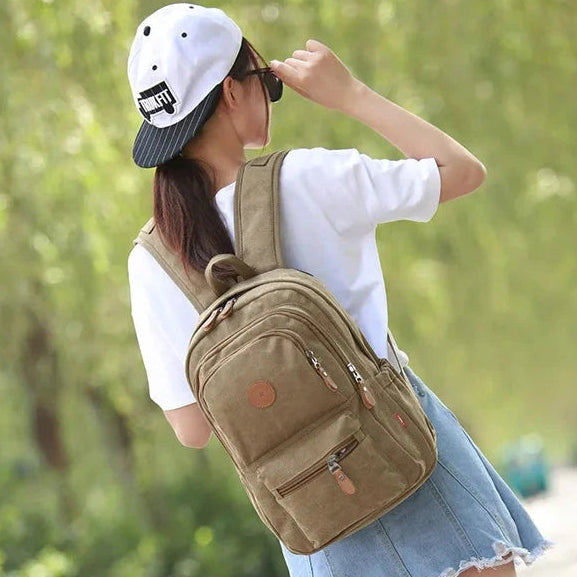 mochila vintage escola