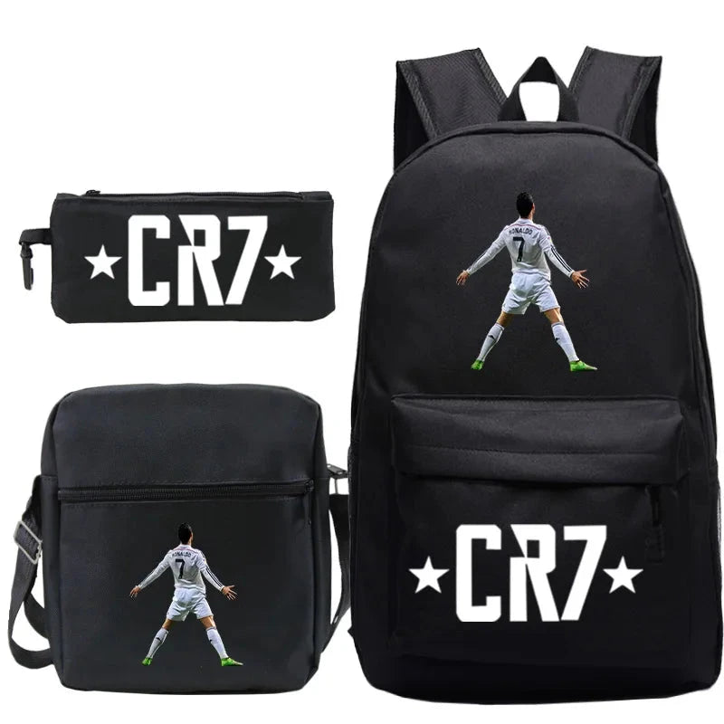 Mochila Estojo e Bolsa do CR7 preta