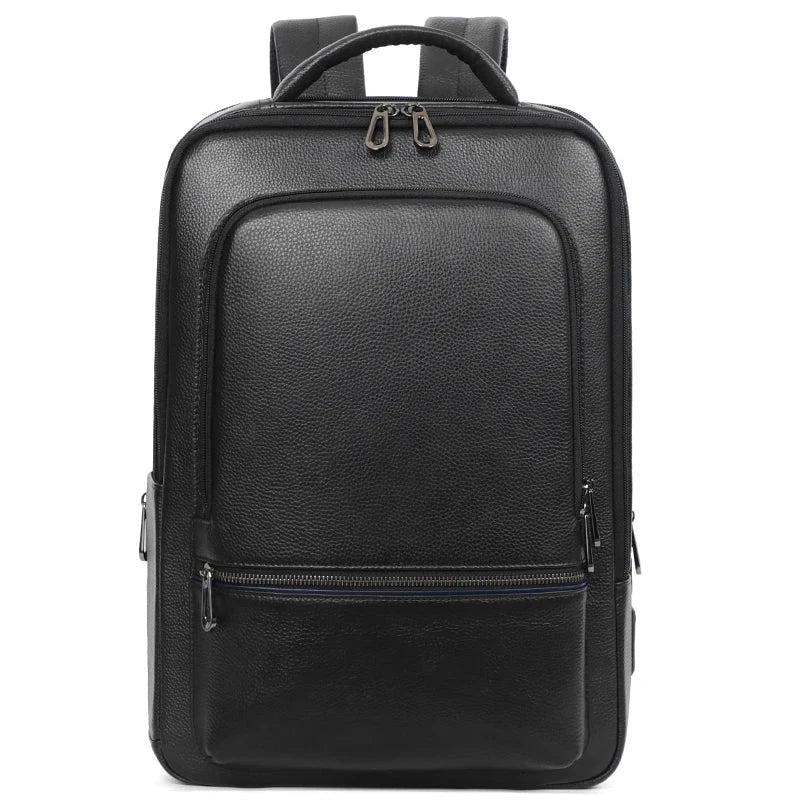 Mochila Homem Trabalho Pele preta