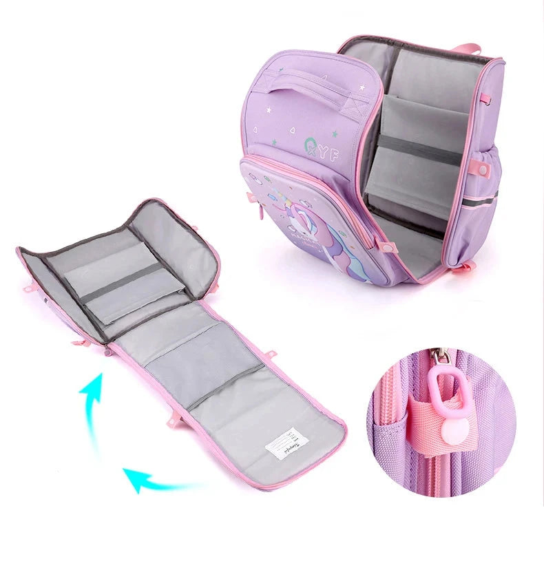 mochila menina unicornio crianca
