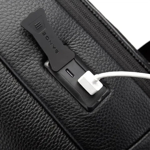 Mochila Pele Homem Anti-Roubo usb