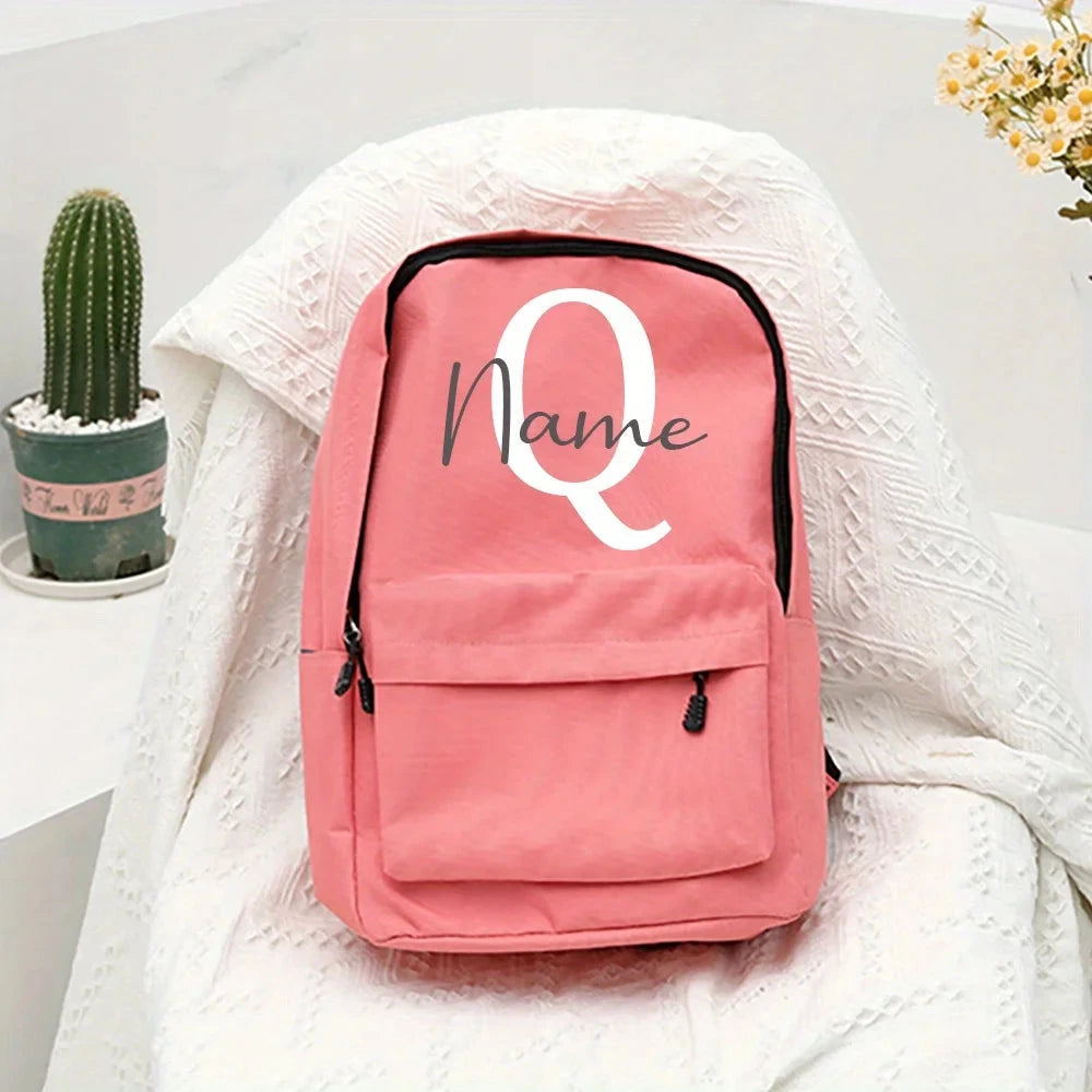 Mochila com Nome Personalizadas Rosa