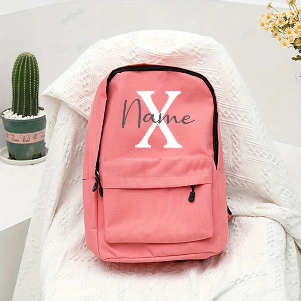 Mochila Personalizada escola com Nome Rosa