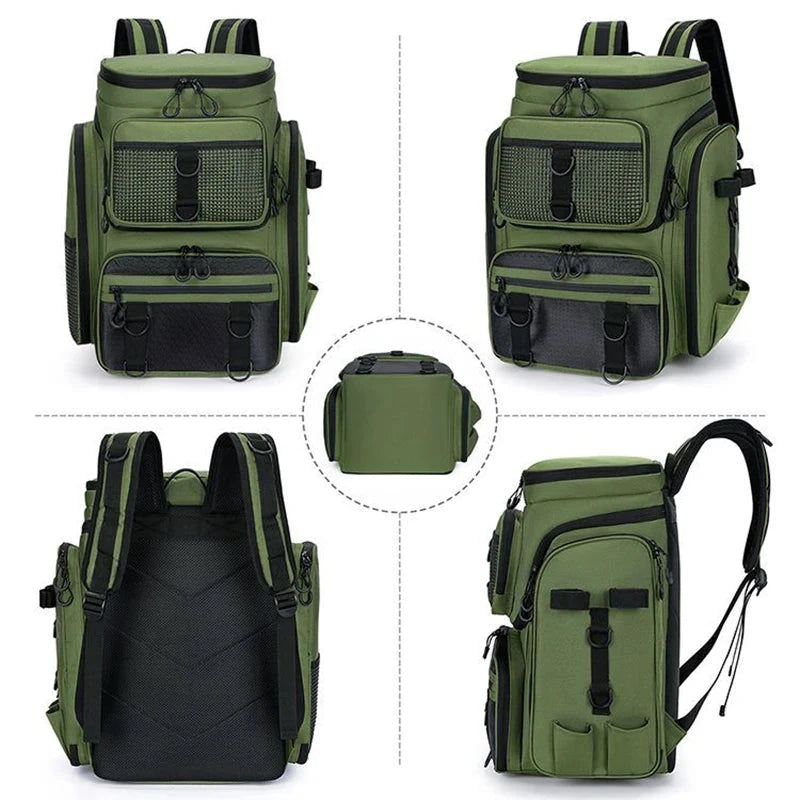 Mochila de Pesca com Suporte Canas