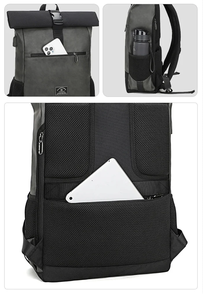 mochila roll top urban impermeavel