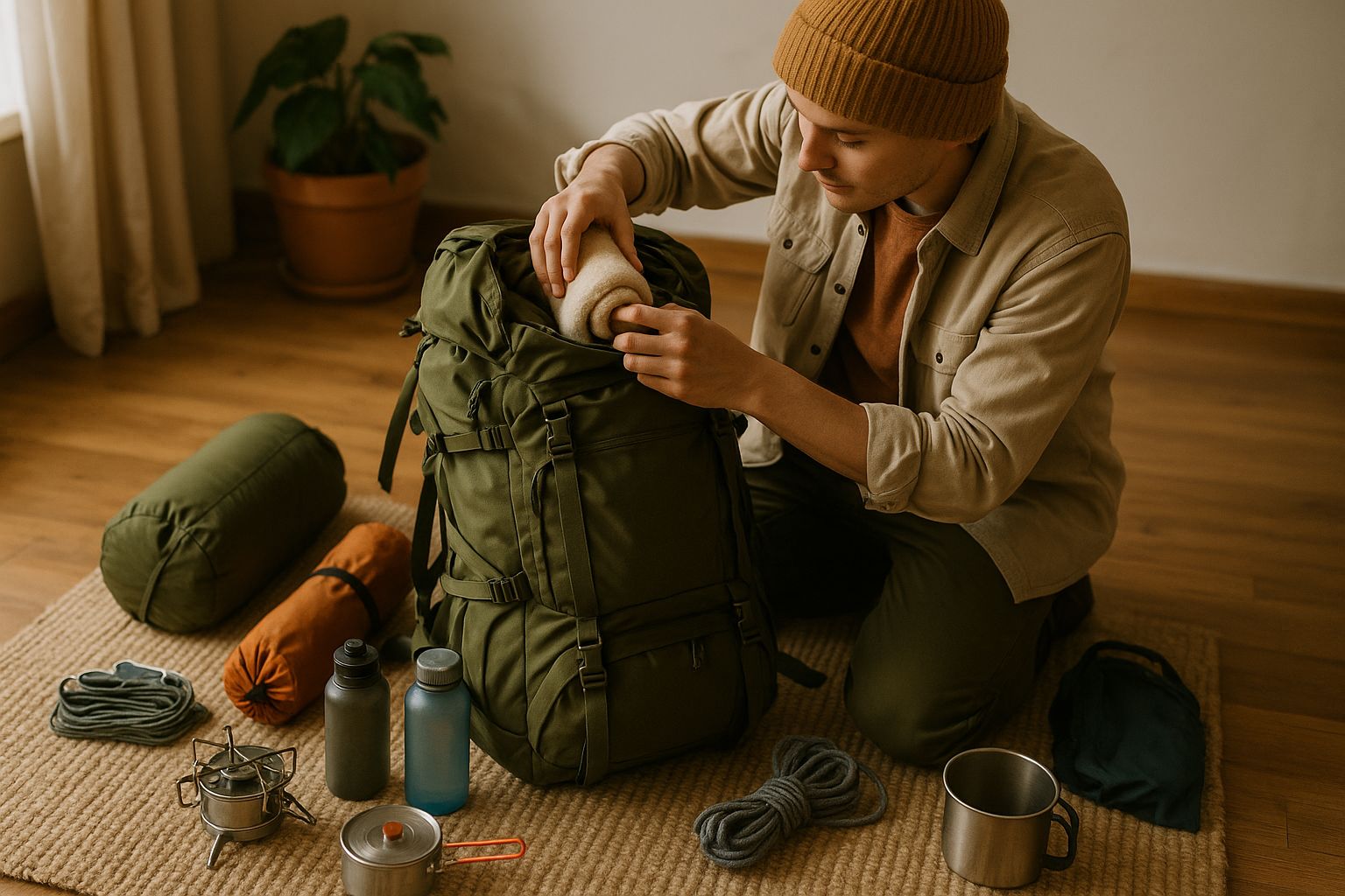 arrumar mochila campismo