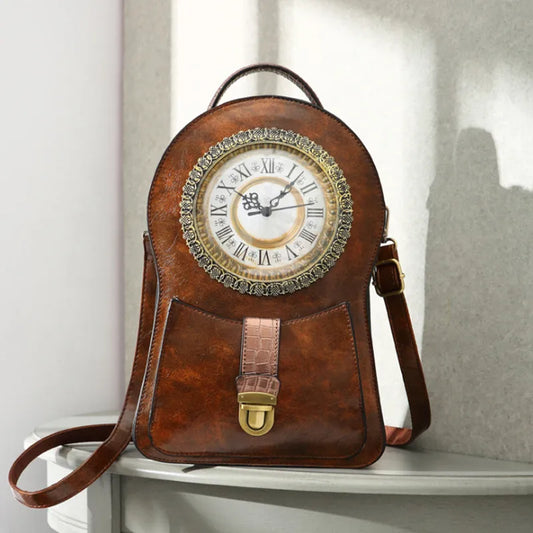 mochila com relogio feminina vintage