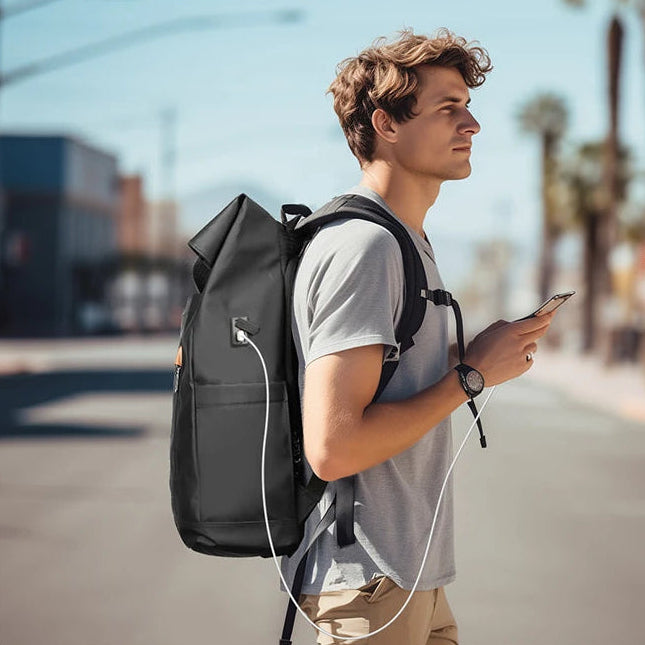 Mochila Rolltop Impermeavel homem