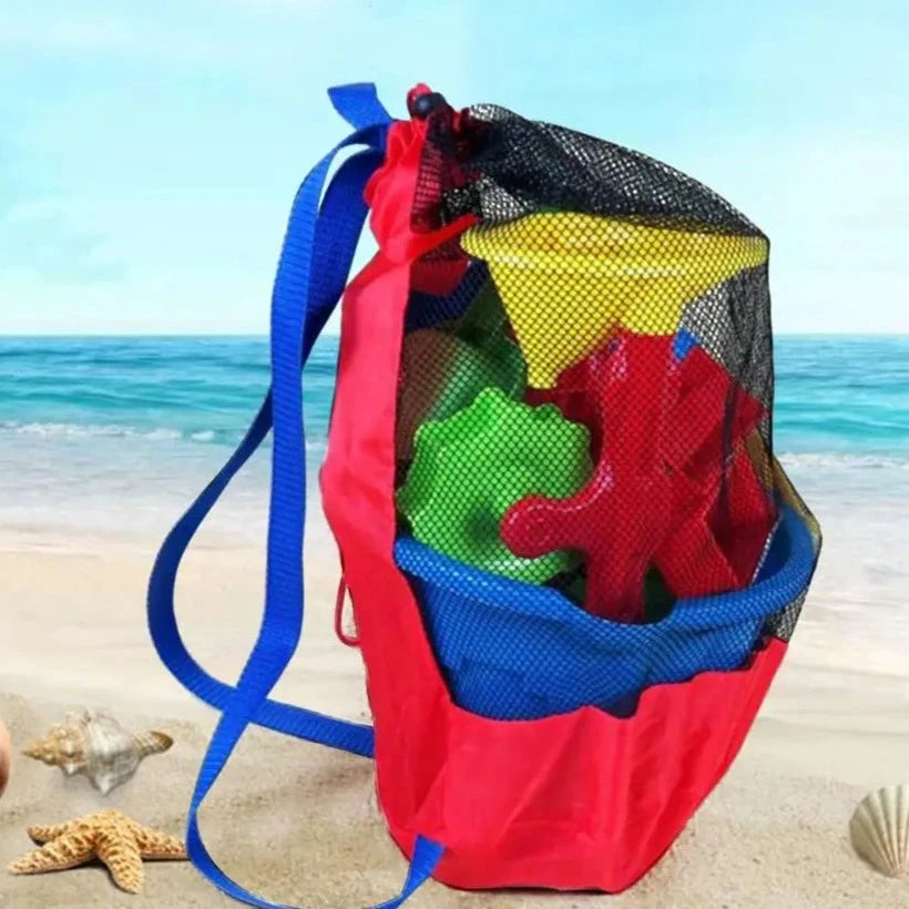 mochila brinquedo praia com rede