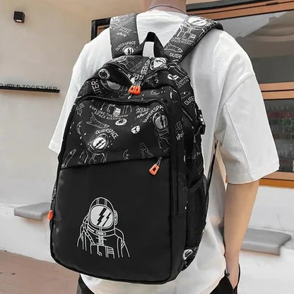 mochila rapaz escolar astronauta grande