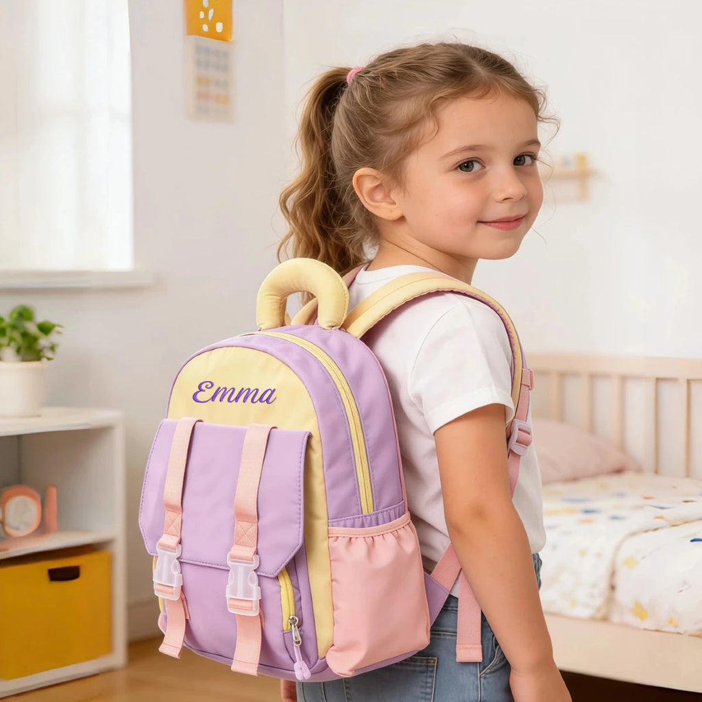 Mochila Pré-Escolar Personalizada com Nome Bordado para meninas
