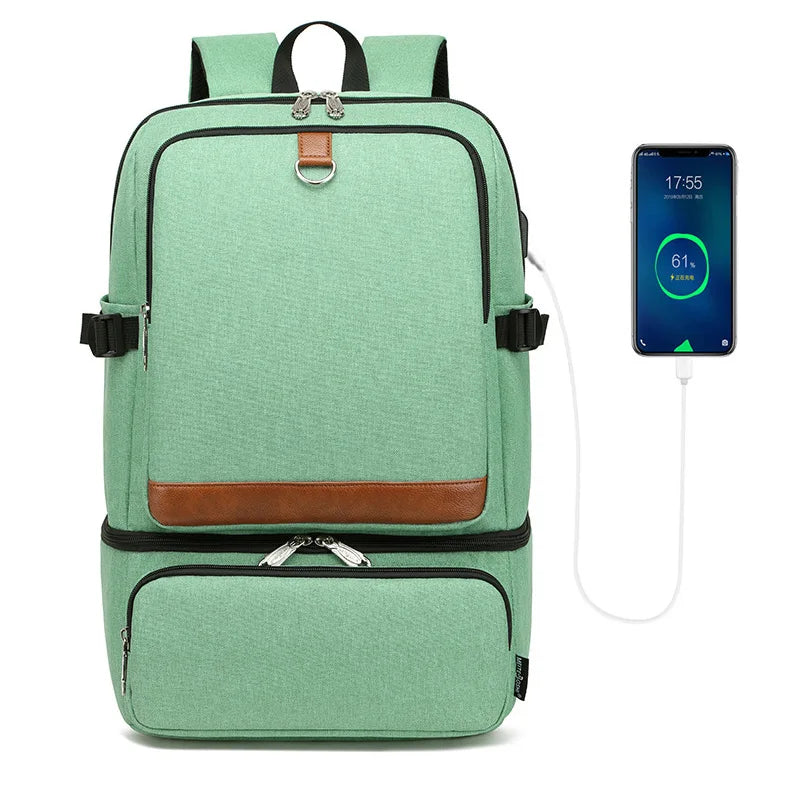 mochila com bolsa termica usb