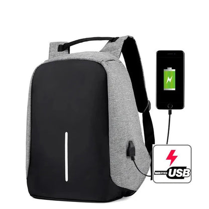 mochila anti roubo com fecho escondido para portatil 15.6 usb