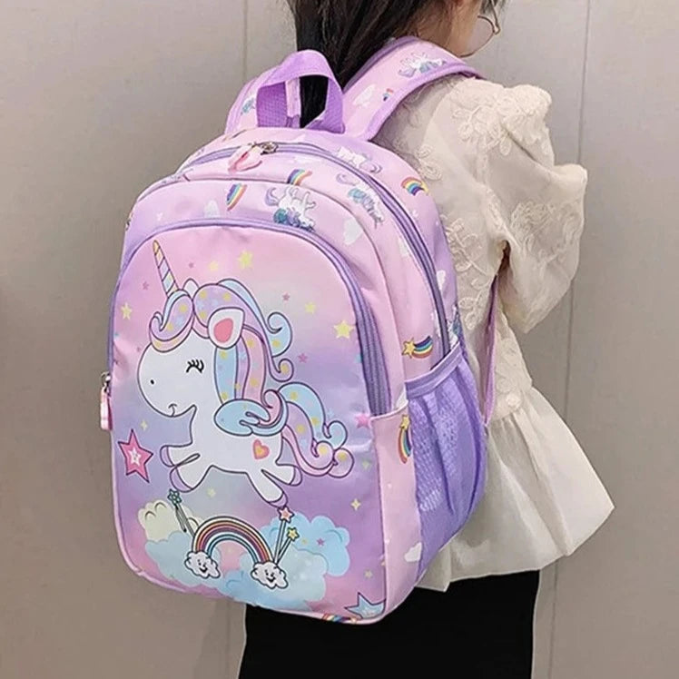 mochila de unicornio escolar criança