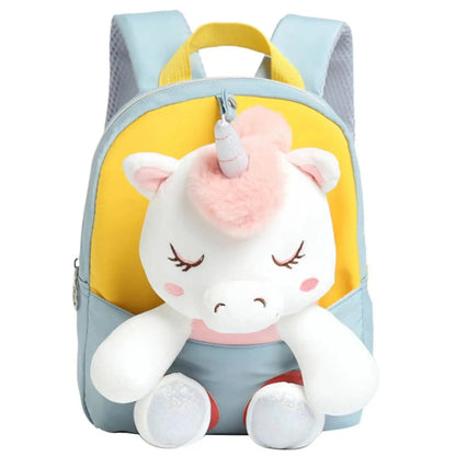 mochila pré escolar unicórnio peluche meninas