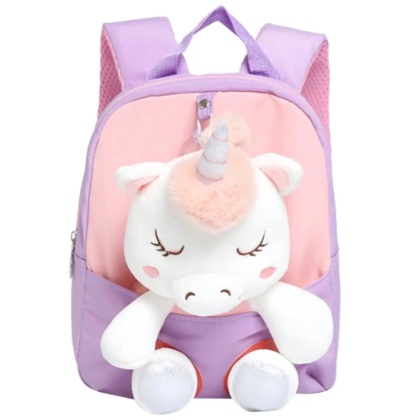 mochila pré escolar unicórnio peluche menina