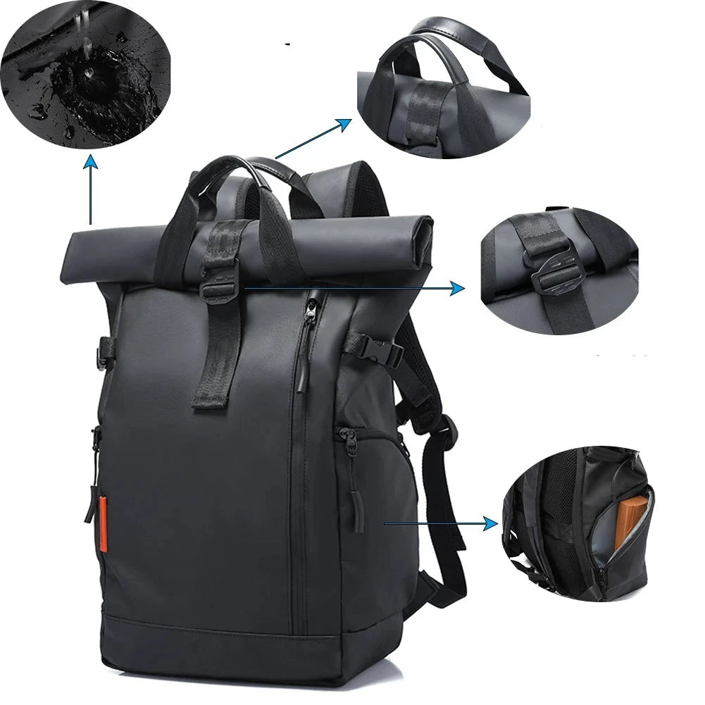 mochila roll top impermeavel masculina