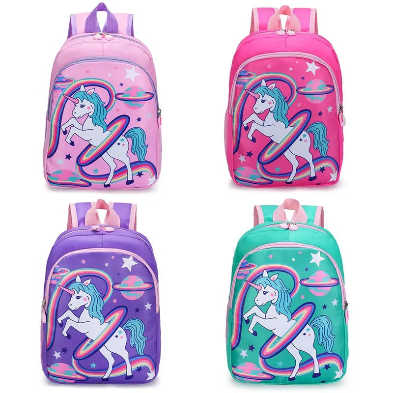 mochila unicornio crianca escolares