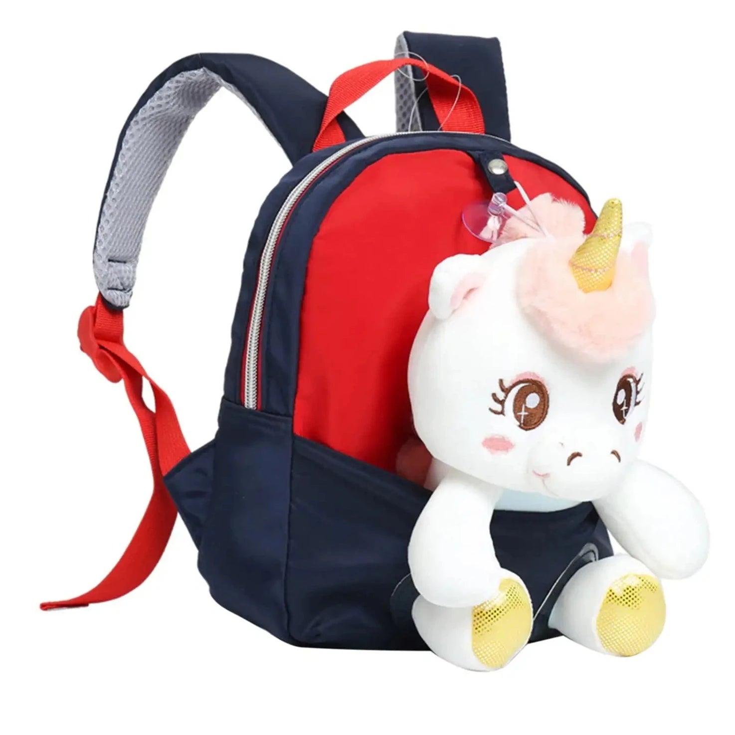 mochila pré-escolar unicornio peluche