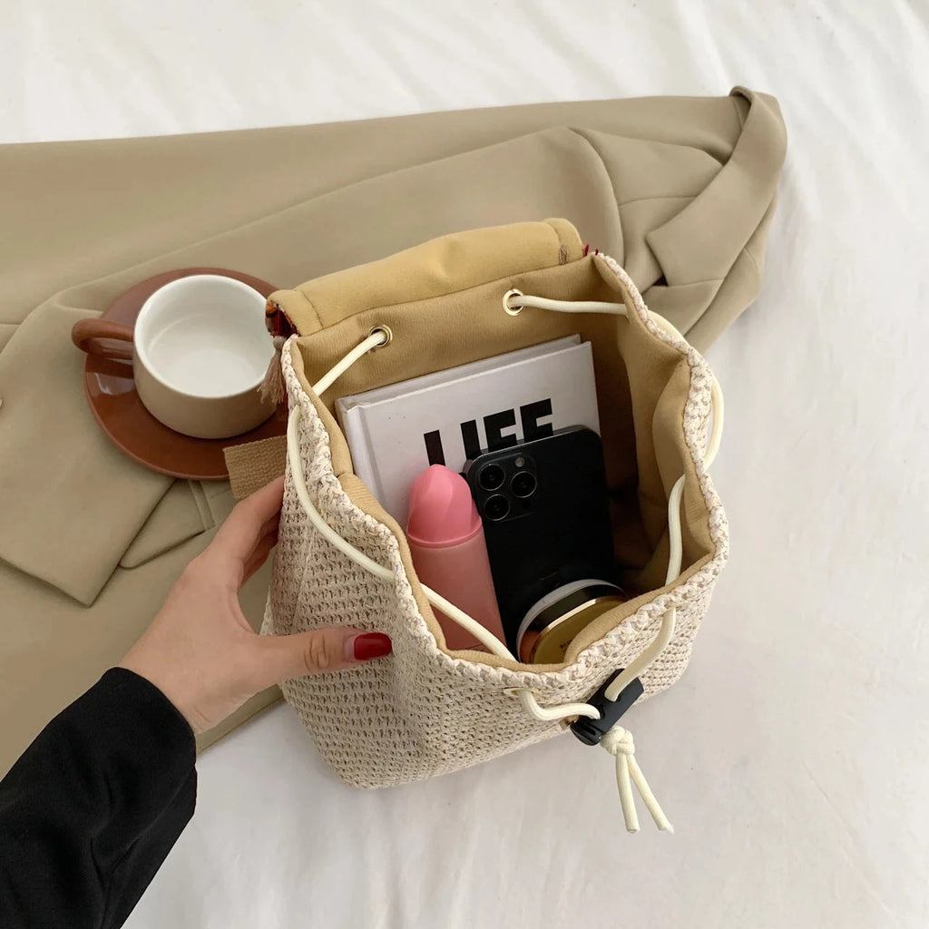 mini mochila boho franjas