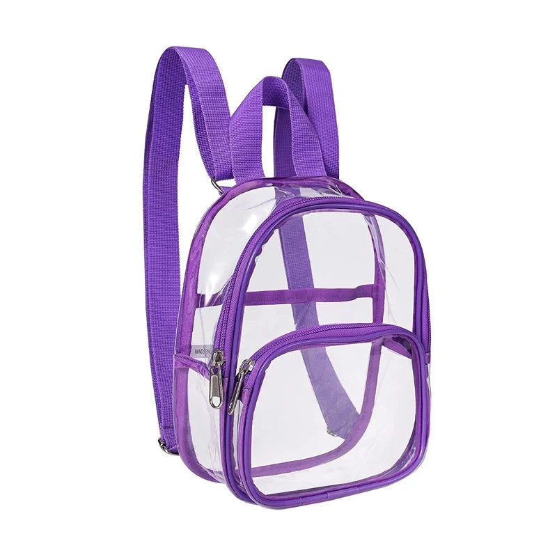 pequena Mochila Transparente de Plástico