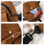 mini mochila feminina de veludo 