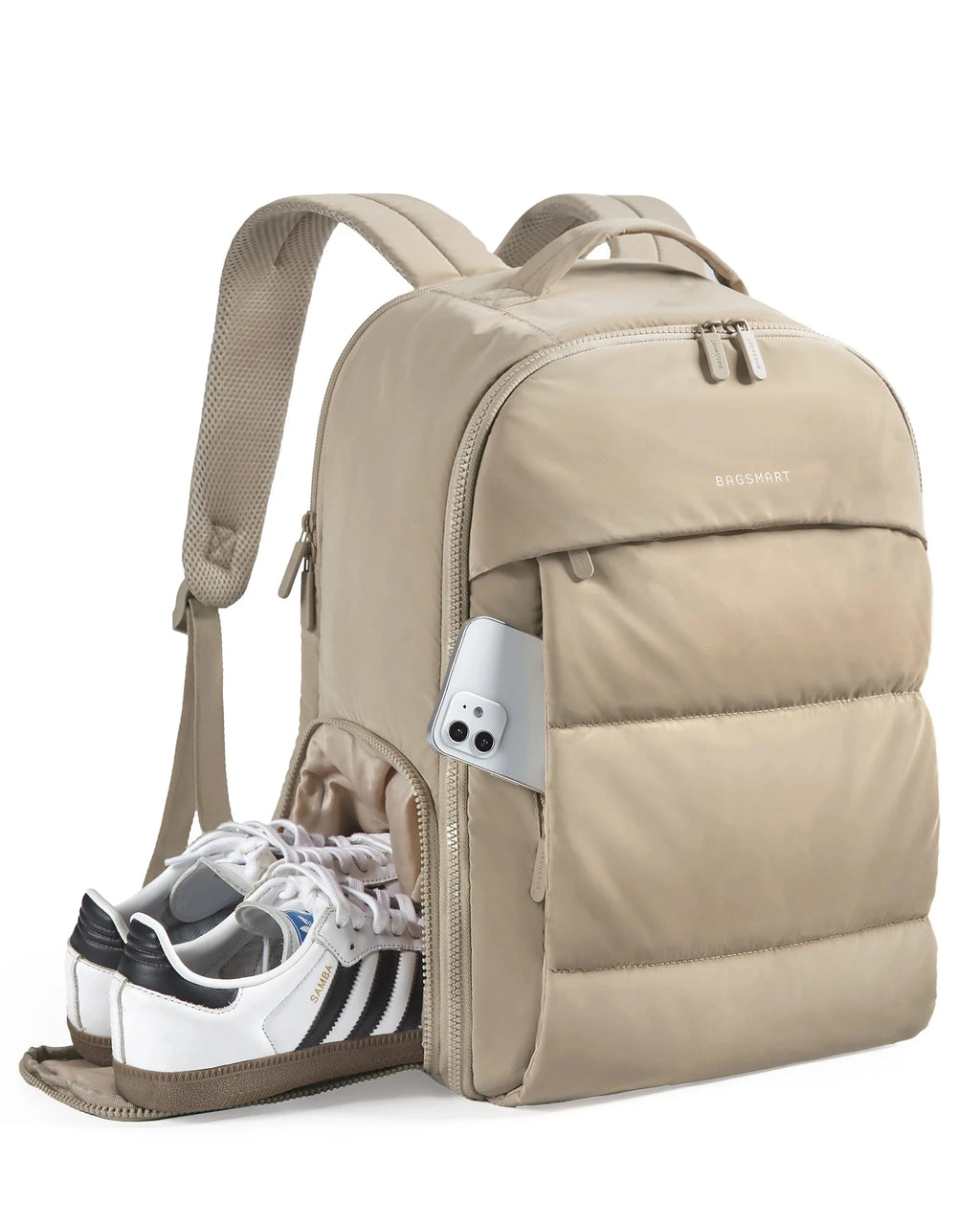 mochila acolchoada de mulher