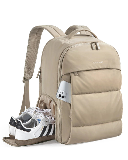 mochila acolchoada de mulher