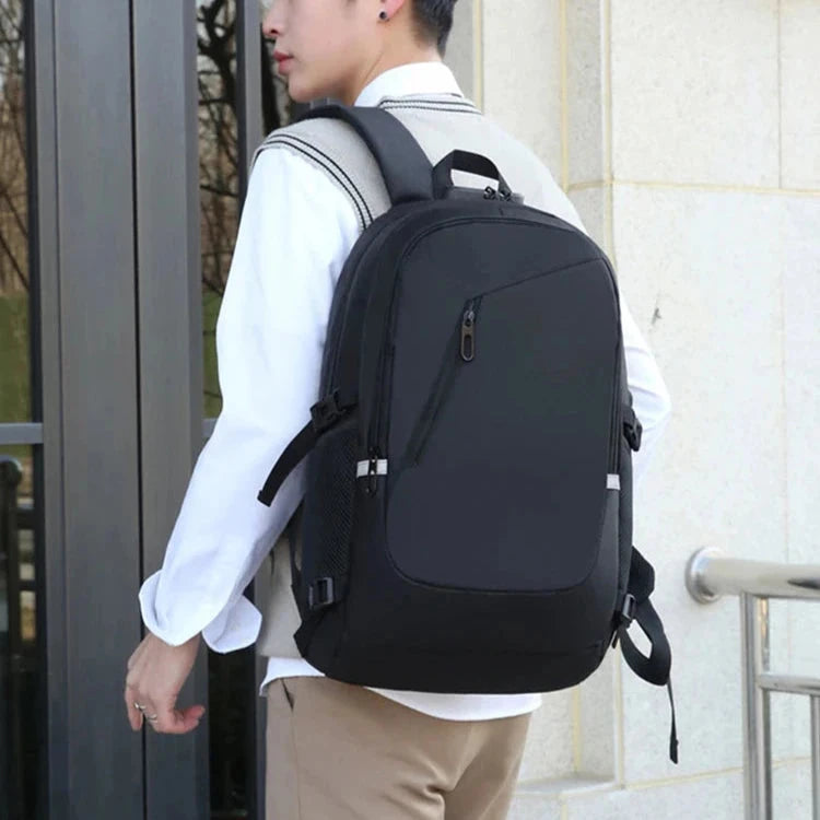 mochila anti furto com codigo preto