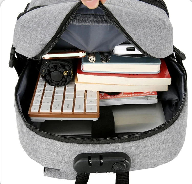 mochila anti roubo com codigo pc