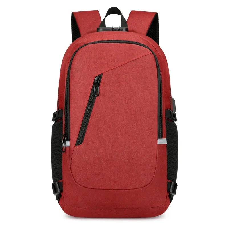 mochila anti furto com codigo vermelho