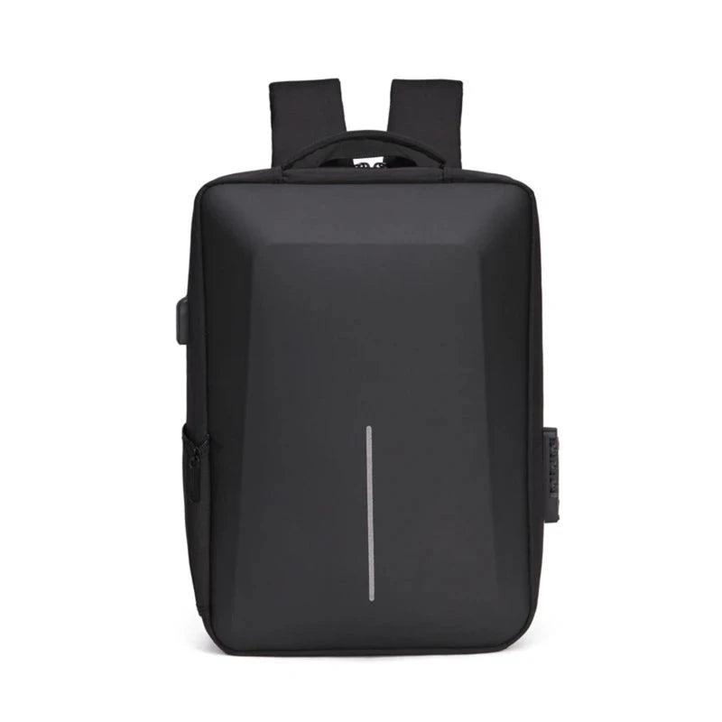 mochila anti roubo com usb preta