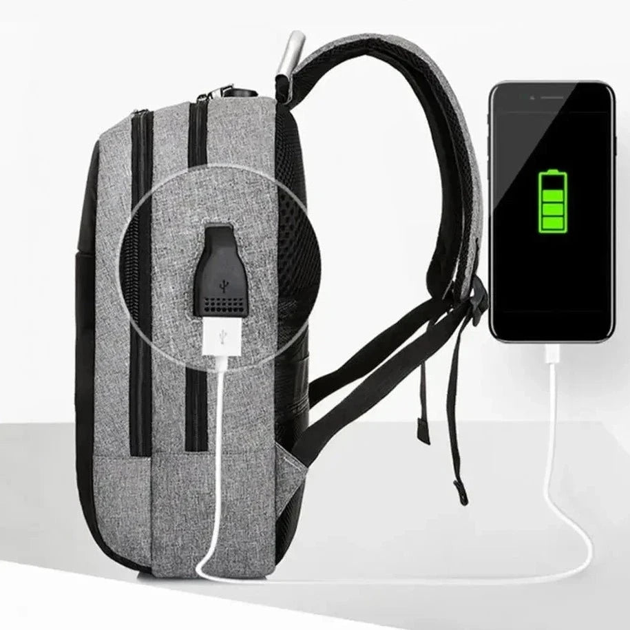 mochila anti roubo usb para portatil 17 polegadas