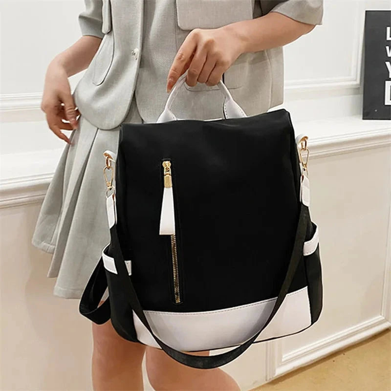 mochila anti furto senhora preto