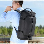 Mochila Anti-Roubo Viagem com USB preta homem