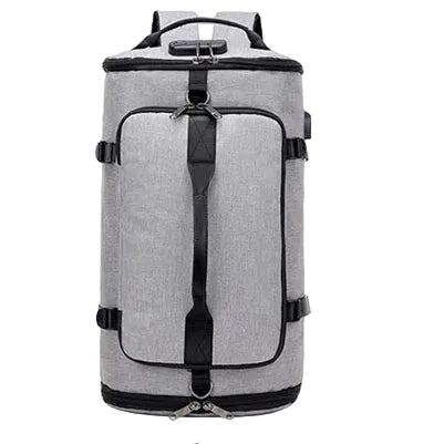 Mochila Anti-Roubo Viagem com USB cinza