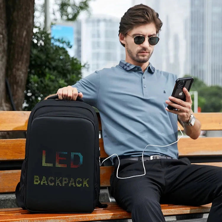 Mochila com Ecrã LED homem
