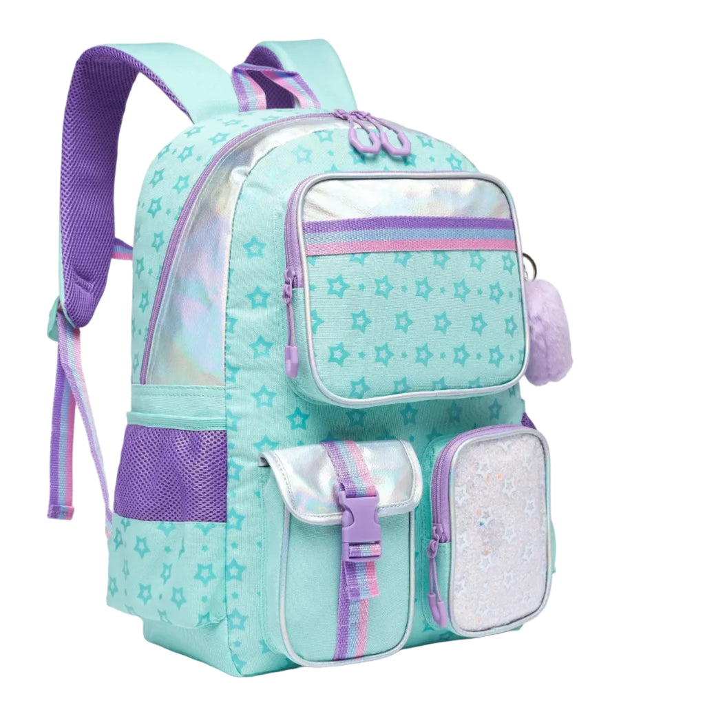 Mochila com Estrelas para Menina de Escola